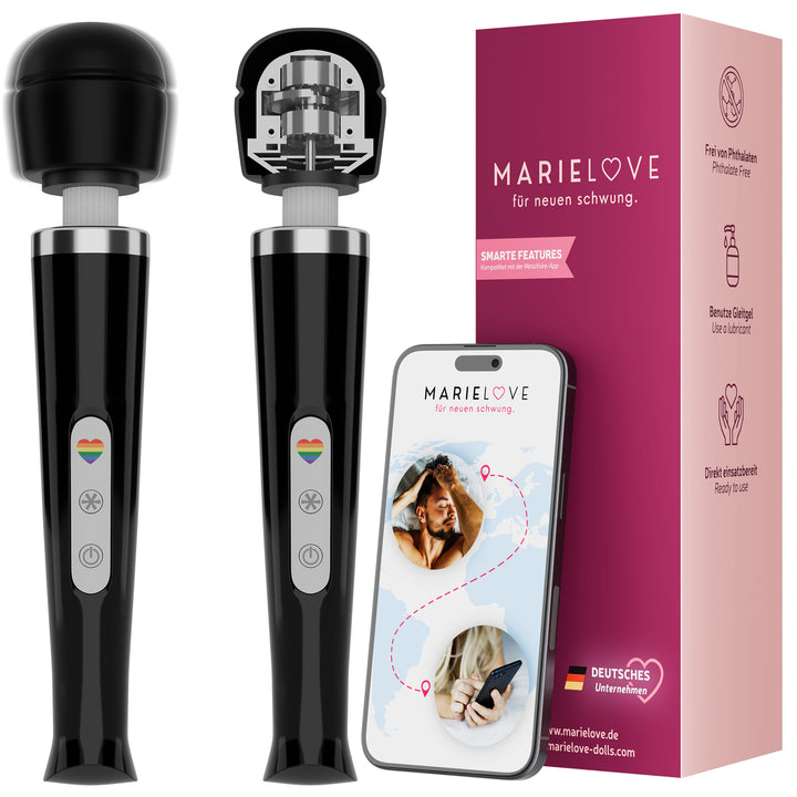 marielove Magic Wand Vibrator Magic Wand Akku Schwarz