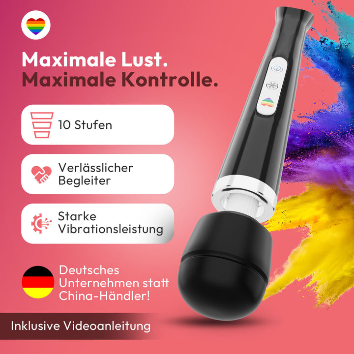 marielove Magic Wand Vibrator Magic Wand Akku Schwarz