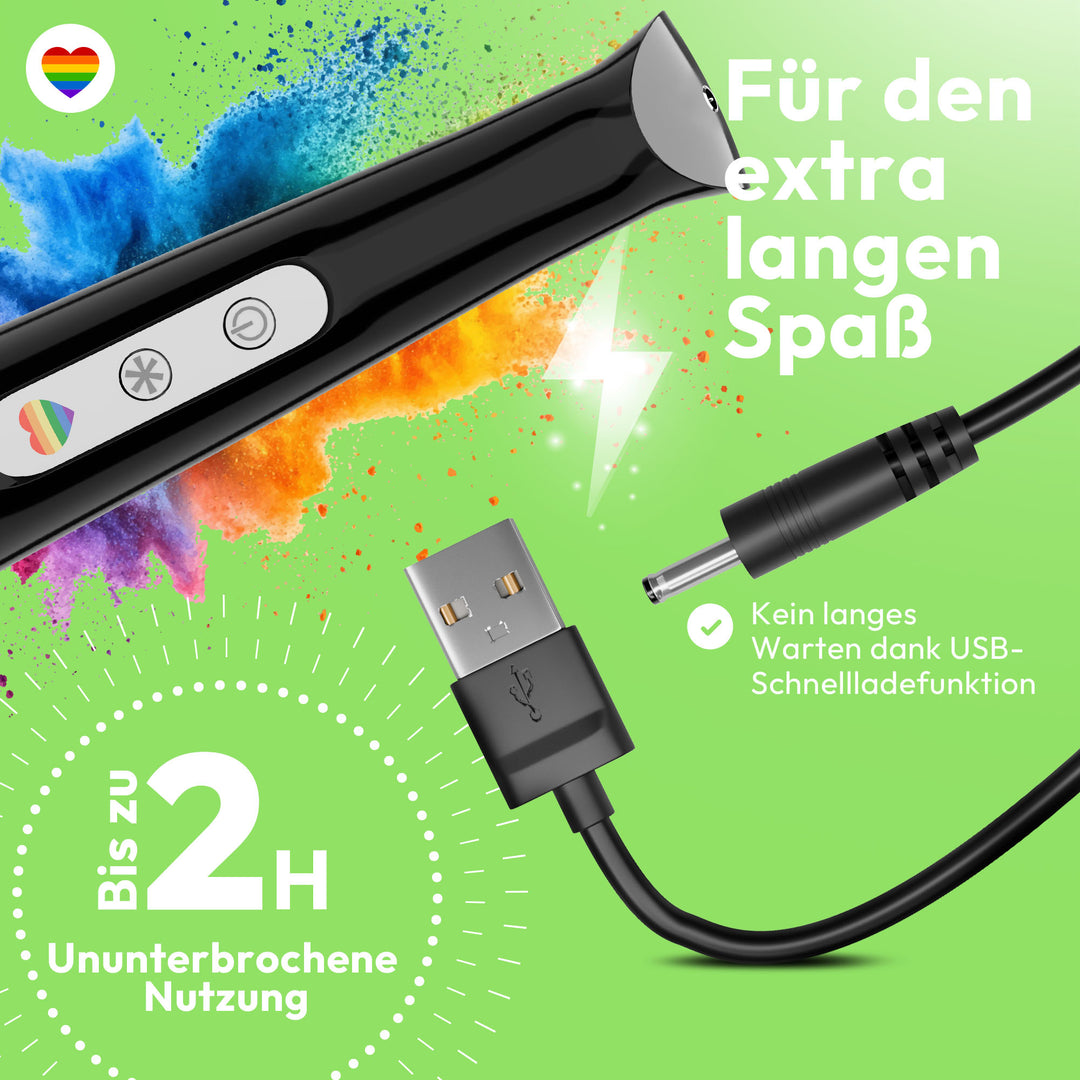 marielove Magic Wand Vibrator Magic Wand Akku Schwarz