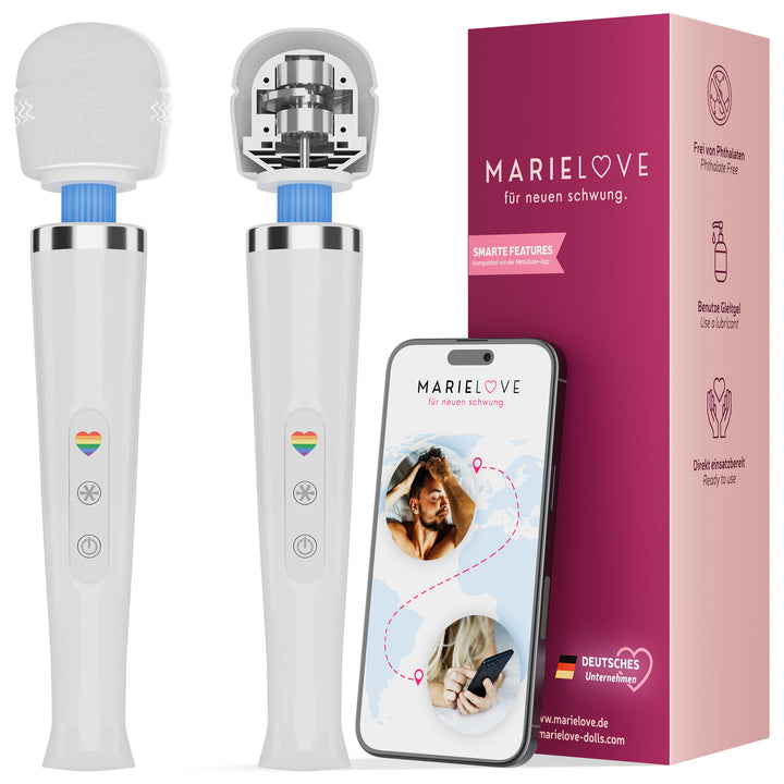 marielove Magic Wand Vibrator Magic Wand Akku Weiß