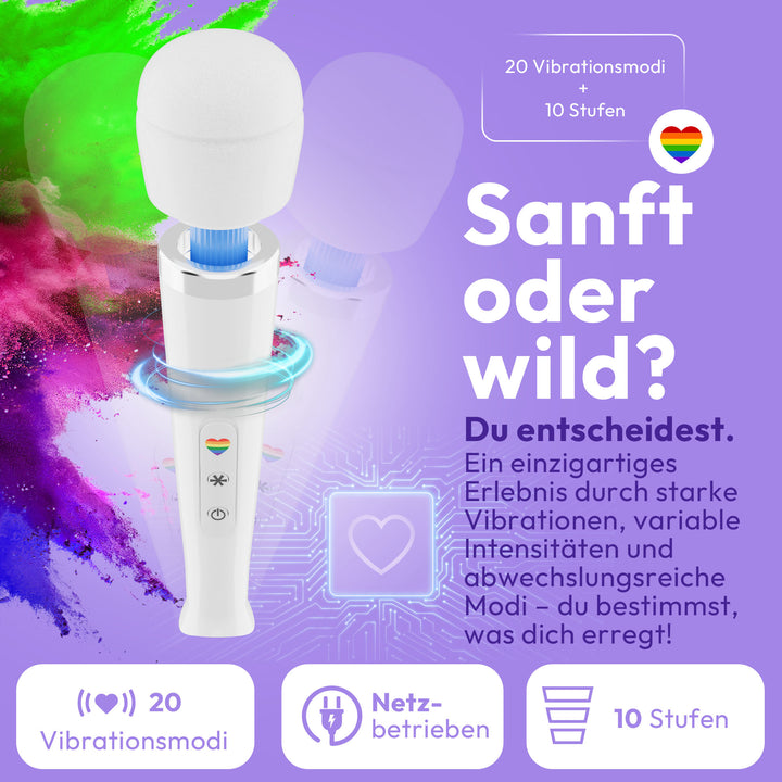 marielove Magic Wand Vibrator Magic Wand Akku Weiß