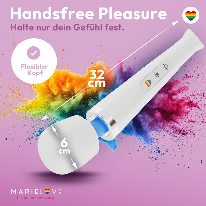 marielove Magic Wand Vibrator Magic Wand Akku Weiß