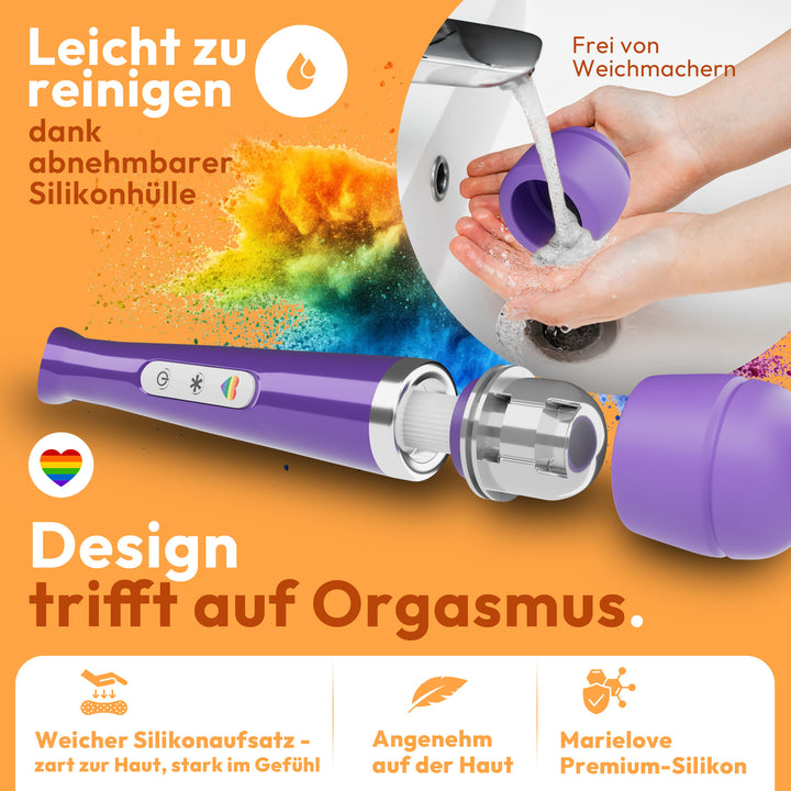 marielove Magic Wand Vibrator Magic Wand Akku Lila