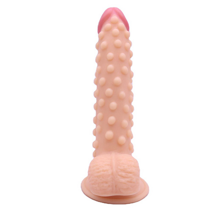 Noppen-Dildo mit Saugnapf