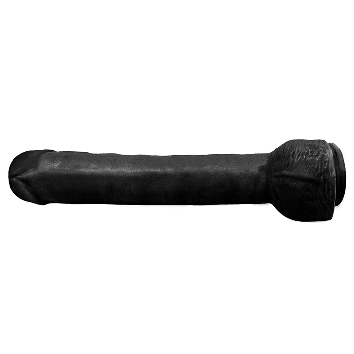 Schwarzer Dildo, realistische Textur