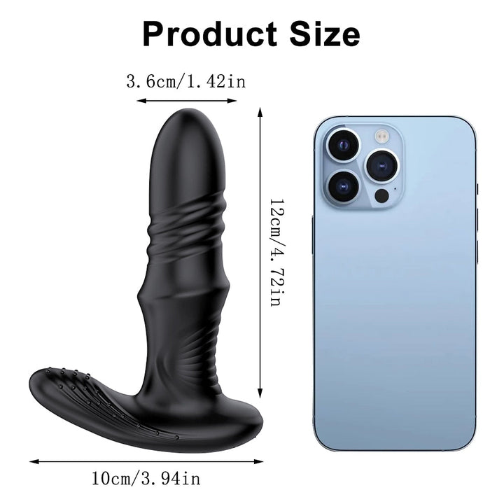 Schwarzer Dildo neben Smartphone