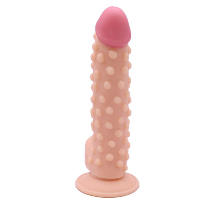 Dildo mit Noppen und Saugnapf