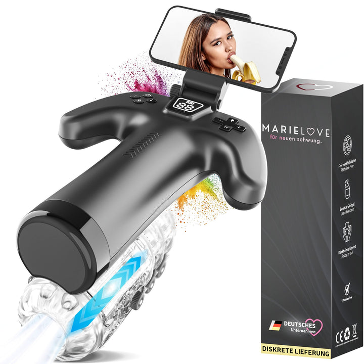 Elektrischer Masturbator mit Smartphone Halterung Game flight cup / The champion