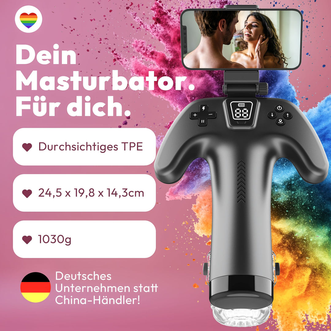 Elektrischer Masturbator mit Smartphone Halterung Game flight cup / The champion