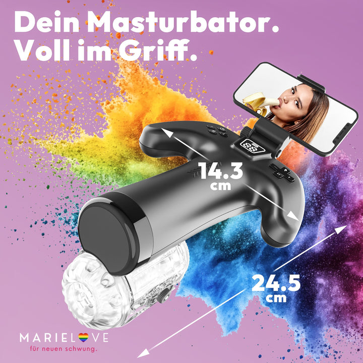 Elektrischer Masturbator mit Smartphone Halterung Game flight cup / The champion