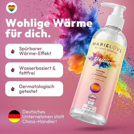 Marielove Gleitlife Warming Gleitgel auf Wasserbasis, 250 ml