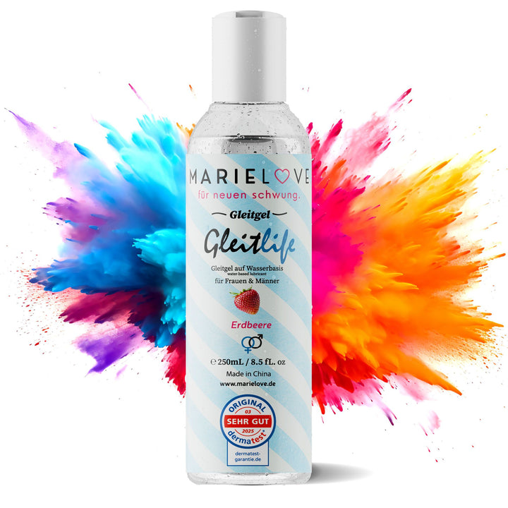 Gleitgel Wasserbasiert 250ml Silikon Sexspielzeug Erdbeer Geschmack essbar