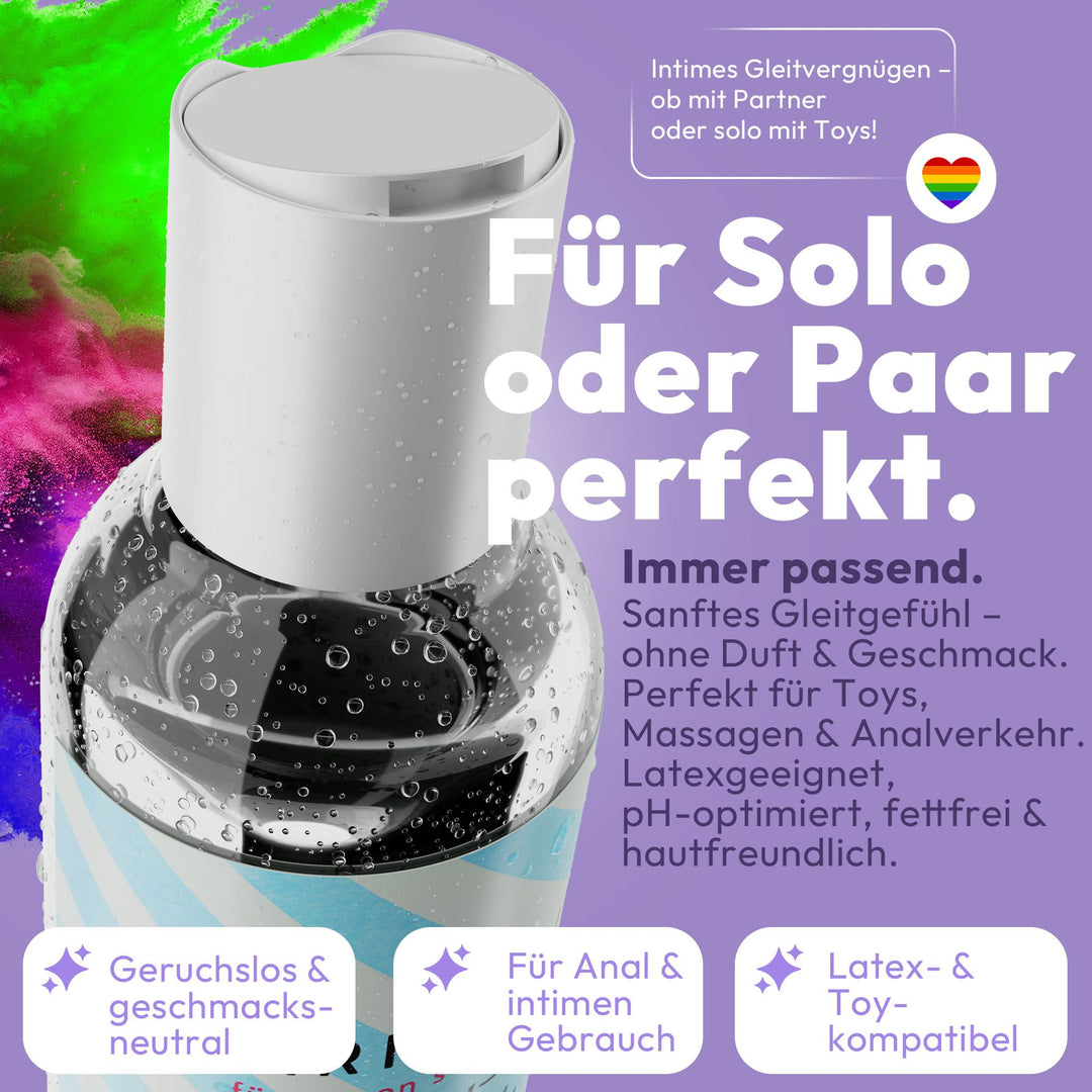 Gleitgel Wasserbasiert 250ml Silikon Sexspielzeug Erdbeer Geschmack essbar