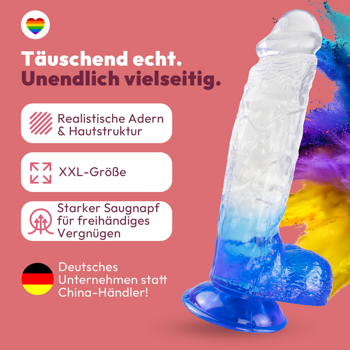 Kräftiger Dildo mit Saugnapf 24 cm