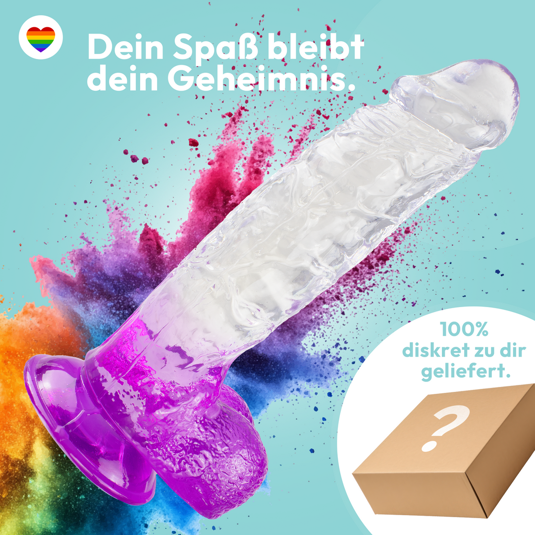 Kräftiger Dildo mit Saugnapf 24 cm