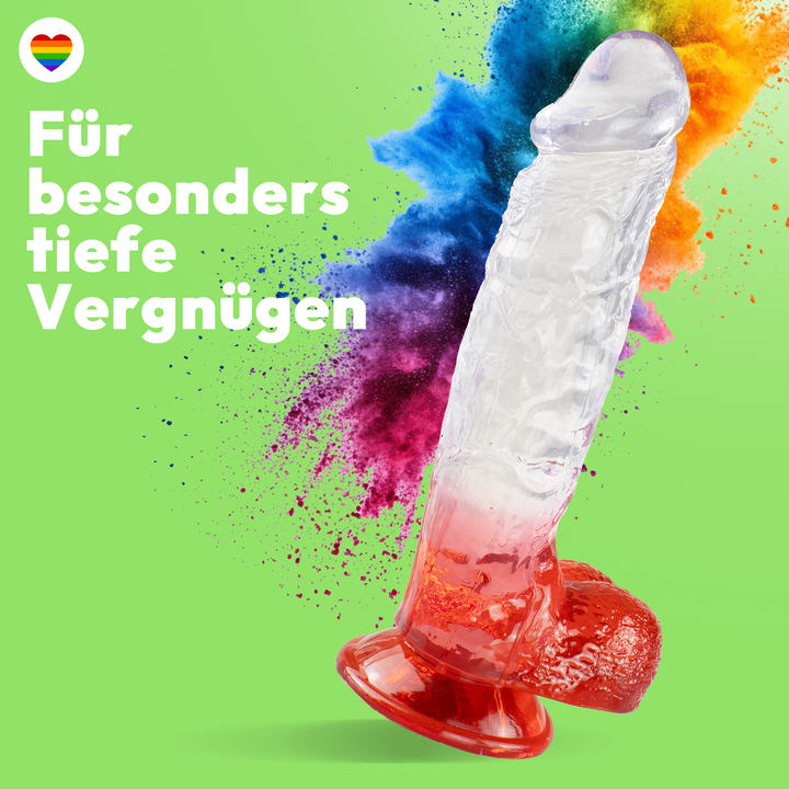 Kräftiger Dildo mit Saugnapf 24 cm