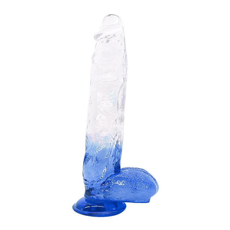Dildo aus phthalatfreiem PVC, Größe XL (31 cm Gesamtlänge, 6 cm Durchmesser) – großer realistischer Dildo in Gelb, Rot, Lila & Blau, wasserdicht, körperfreundliches Material