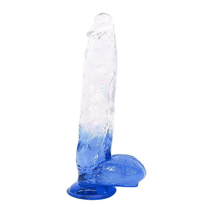 Dildo aus phthalatfreiem PVC, Größe XL (31 cm Gesamtlänge, 6 cm Durchmesser) – großer realistischer Dildo in Gelb, Rot, Lila & Blau, wasserdicht, körperfreundliches Material