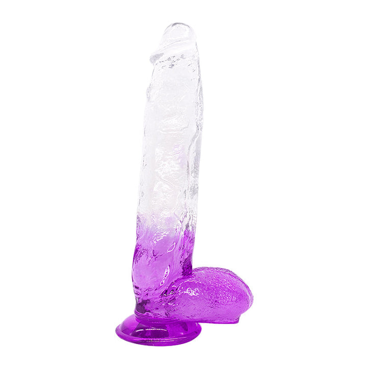 Dildo aus phthalatfreiem PVC, Größe XL (31 cm Gesamtlänge, 6 cm Durchmesser) – großer realistischer Dildo in Gelb, Rot, Lila & Blau, wasserdicht, körperfreundliches Material