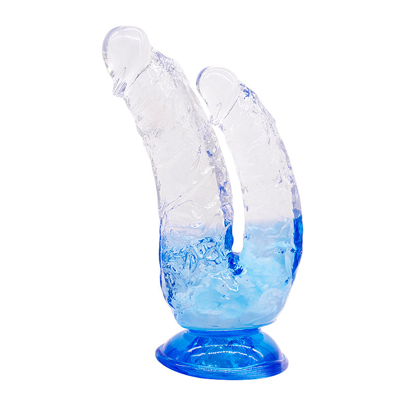 Dildo aus phthalatfreiem PVC, Größe M (19 cm Gesamtlänge, 4,5 cm Durchmesser) – realistischer Dildo in Gelb, Rot, Lila & Blau, wasserdicht, körperfreundliches Material, hautfreundlich
