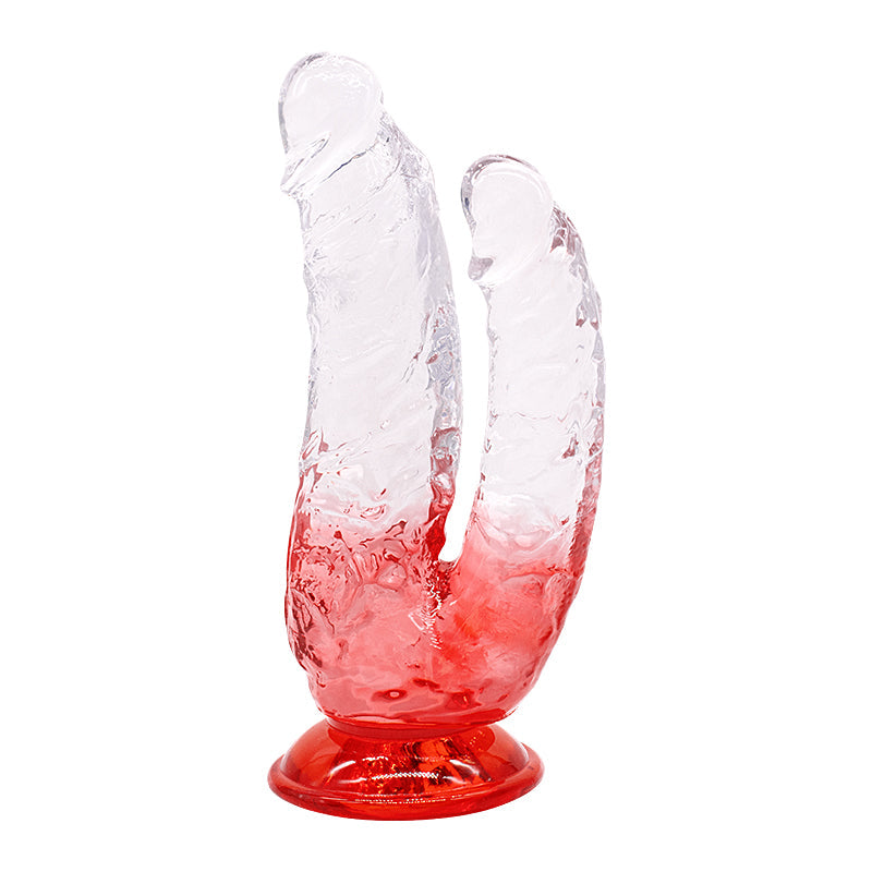 Dildo aus phthalatfreiem PVC, Größe M (19 cm Gesamtlänge, 4,5 cm Durchmesser) – realistischer Dildo in Gelb, Rot, Lila & Blau, wasserdicht, körperfreundliches Material, hautfreundlich