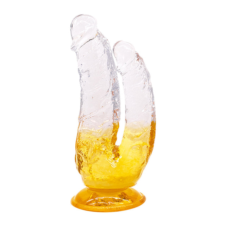 Dildo aus phthalatfreiem PVC, Größe M (19 cm Gesamtlänge, 4,5 cm Durchmesser) – realistischer Dildo in Gelb, Rot, Lila & Blau, wasserdicht, körperfreundliches Material, hautfreundlich