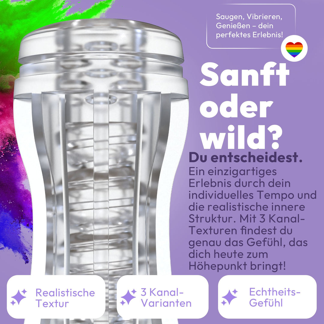 Masturbator Taschenmuschi 18 cm 3 Texturen