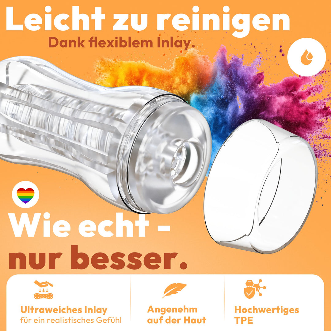 Masturbator Taschenmuschi 18 cm 3 Texturen