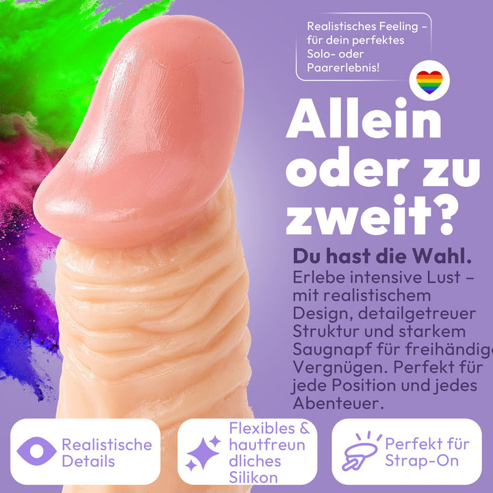 185mm Dildo no Vibrator Sex Toy Saugnapf Penis Anal PVC 3D Adern Hoden
