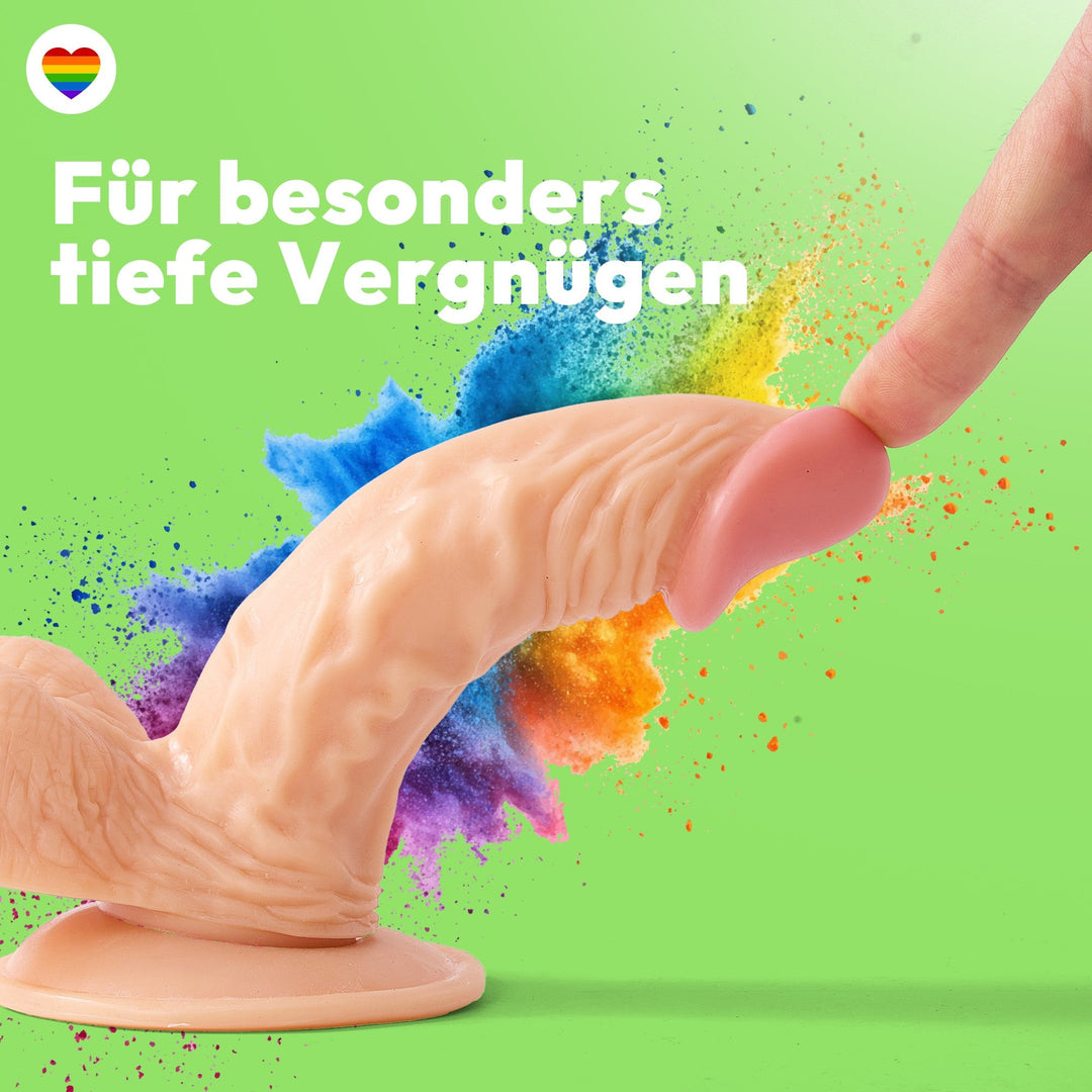 185mm Dildo no Vibrator Sex Toy Saugnapf Penis Anal PVC 3D Adern Hoden