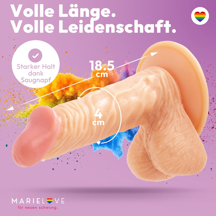 185mm Dildo no Vibrator Sex Toy Saugnapf Penis Anal PVC 3D Adern Hoden