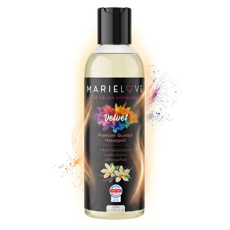 Marielove Velvet Premium Massageöl mit Vanille-Aroma, 200 ml