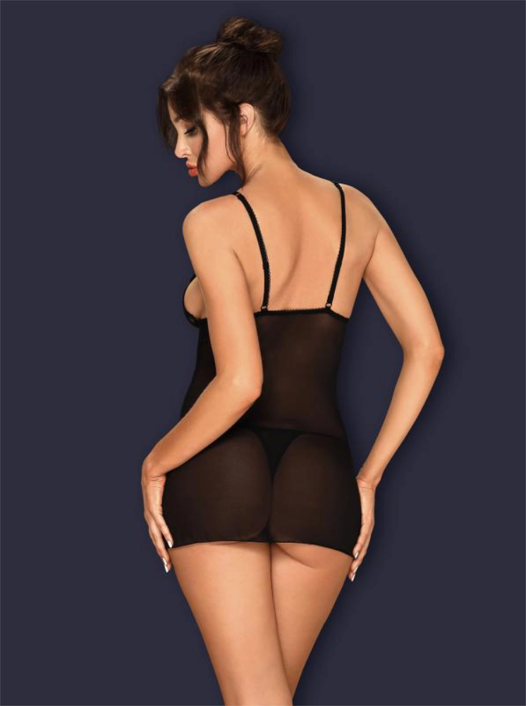 Lucita Teddy mit passendem Tanga - Schwarz