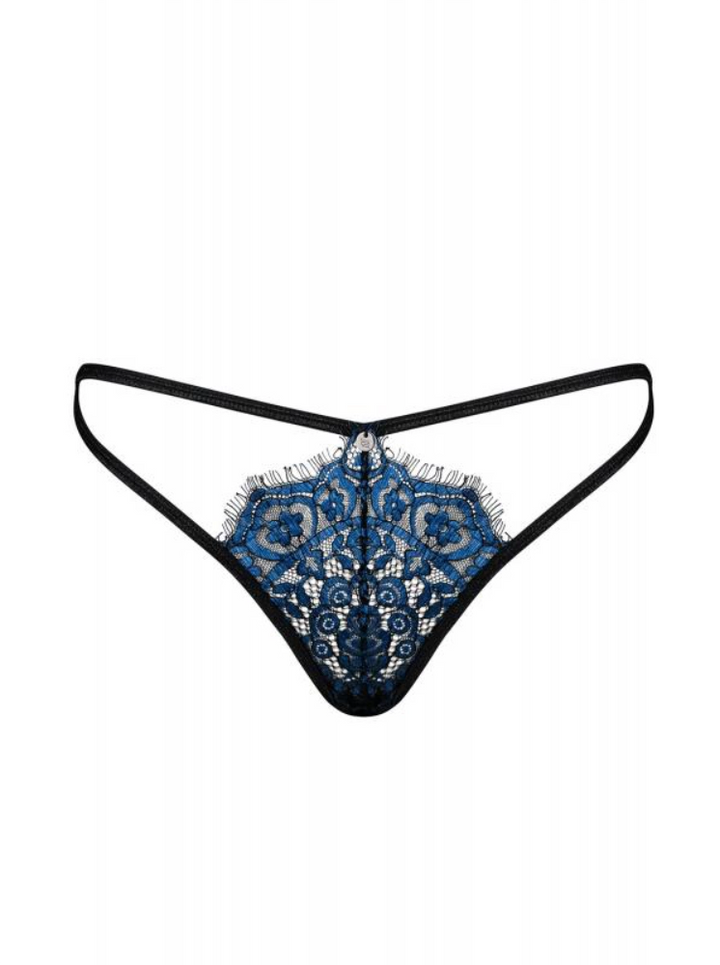 Yassmyne Sexy Spitzen-Tanga - Blau