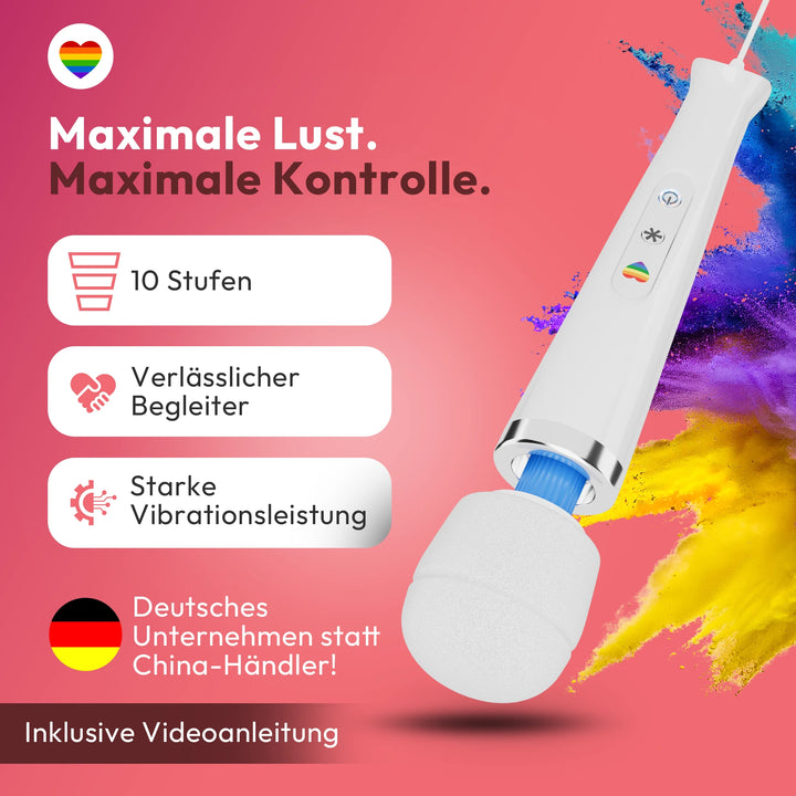 marielove Magic Wand Vibrator Magic Wand Netz Weiß