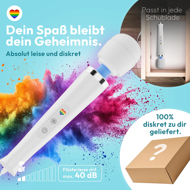marielove Magic Wand Vibrator Magic Wand Netz Weiß