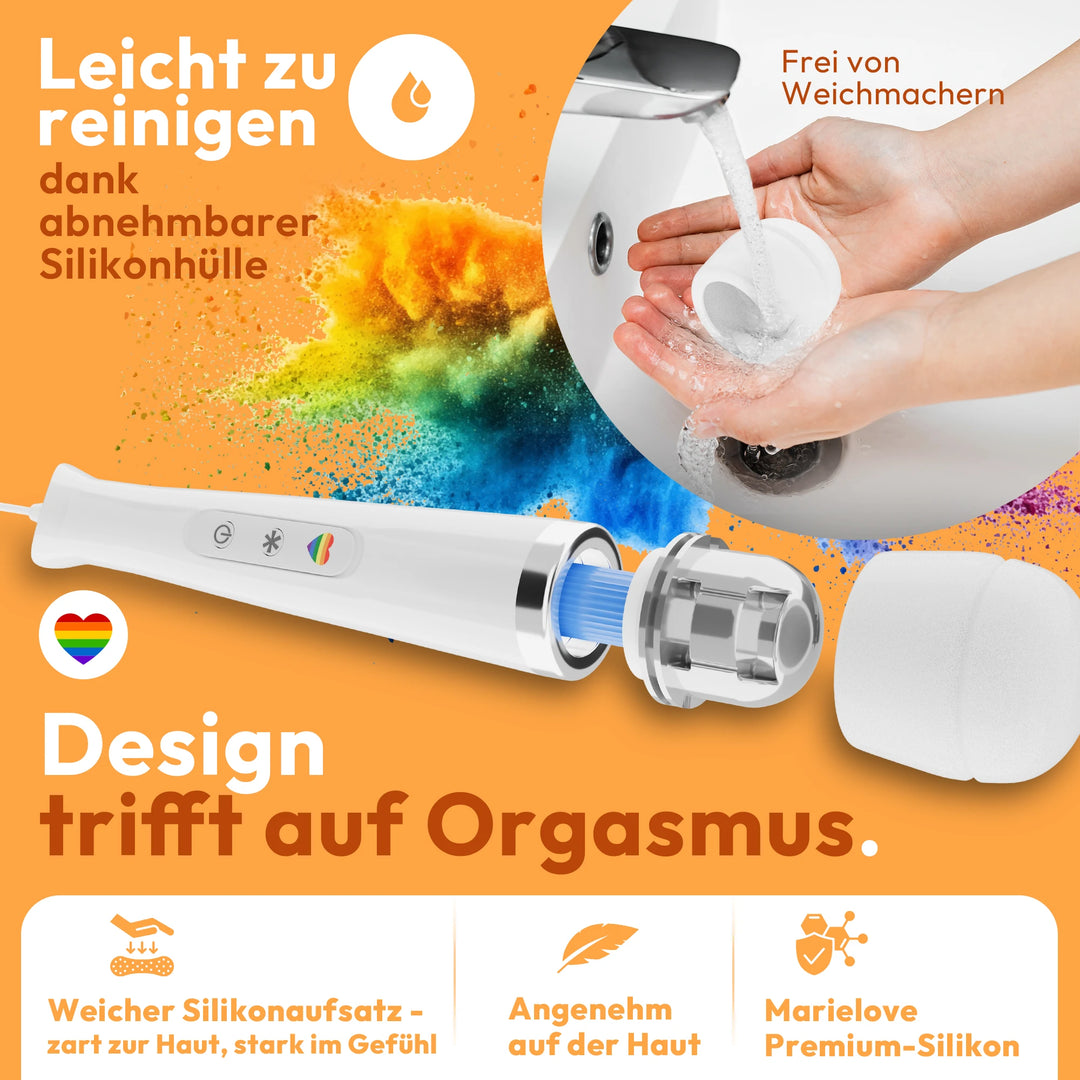 marielove Magic Wand Vibrator Magic Wand Netz Weiß
