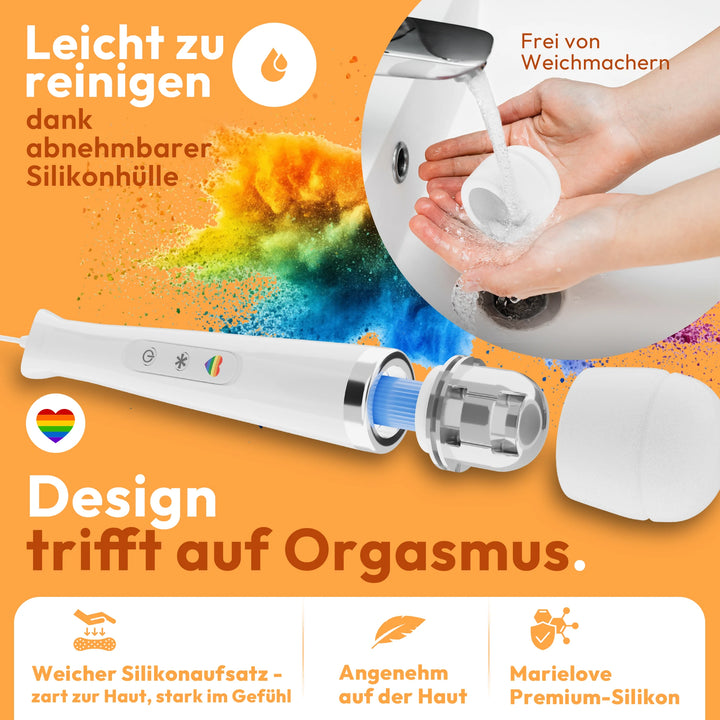 marielove Magic Wand Vibrator Magic Wand Netz Weiß