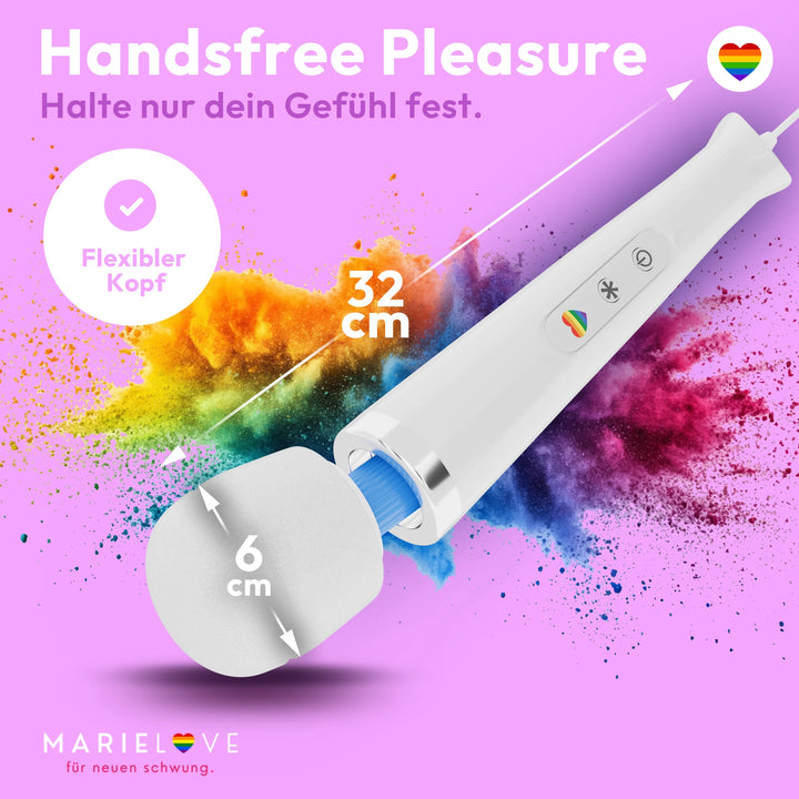 marielove Magic Wand Vibrator Magic Wand Netz Weiß