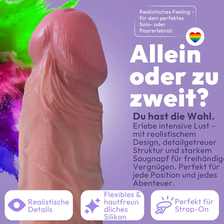 marielove realistischer 21cm Saugnapfdildo mit Hoden