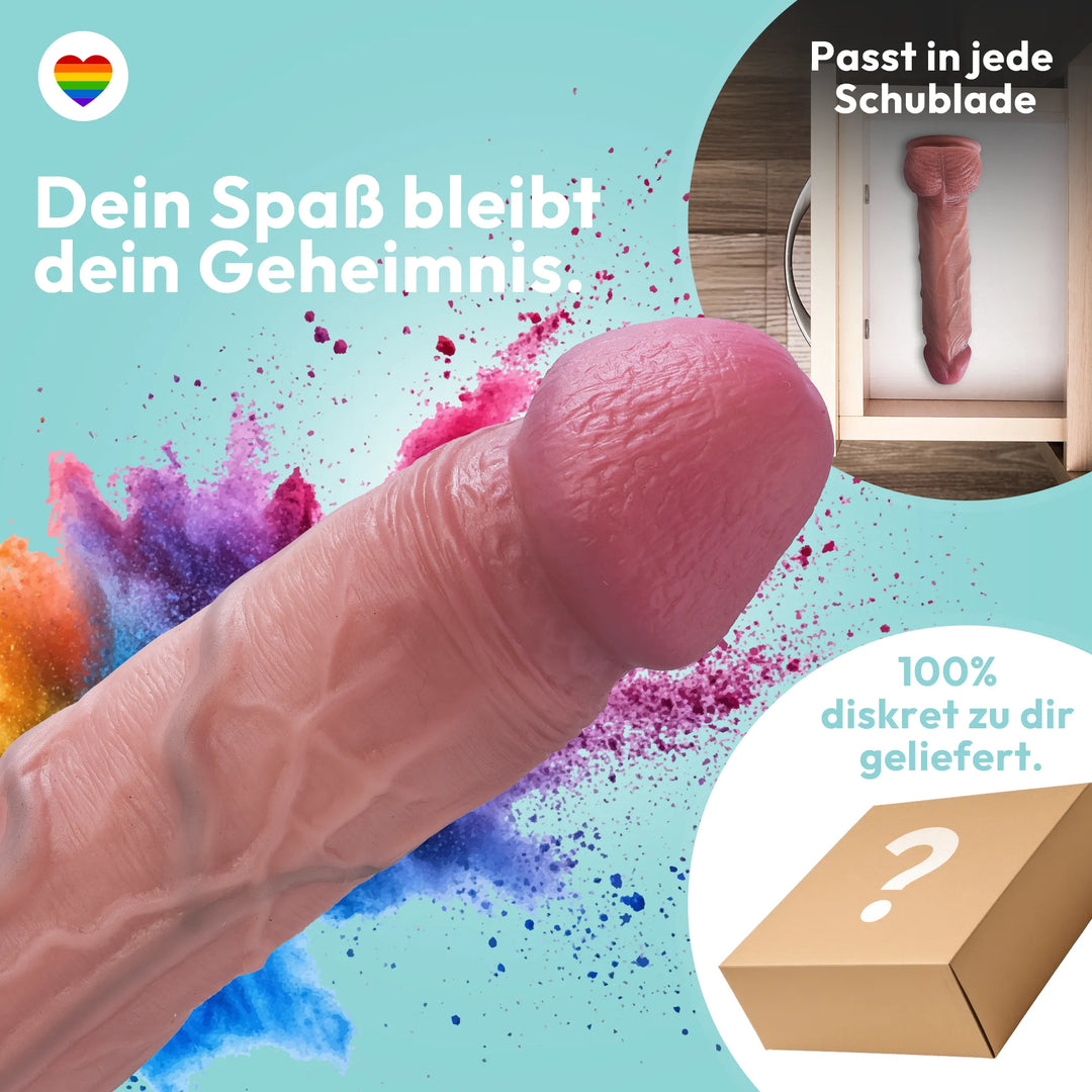 marielove realistischer 21cm Saugnapfdildo mit Hoden