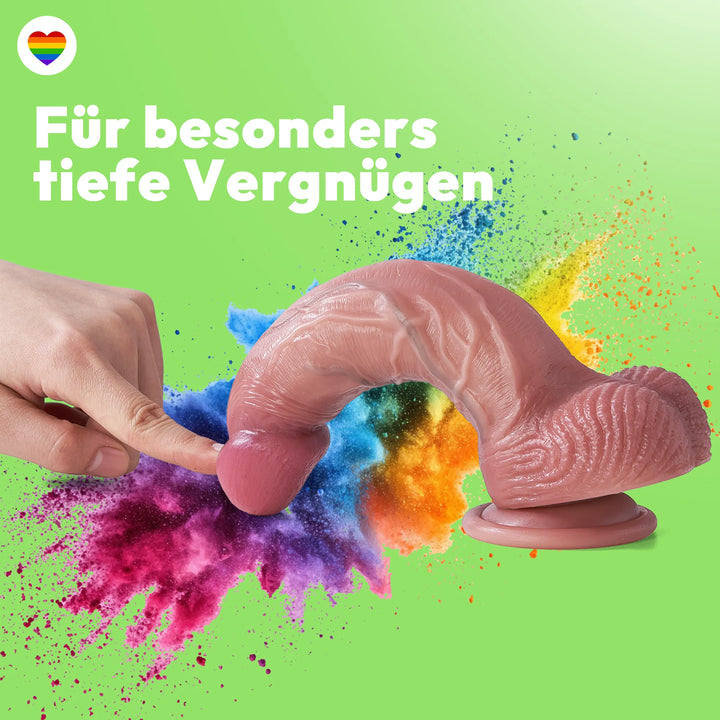 marielove realistischer 21cm Saugnapfdildo mit Hoden