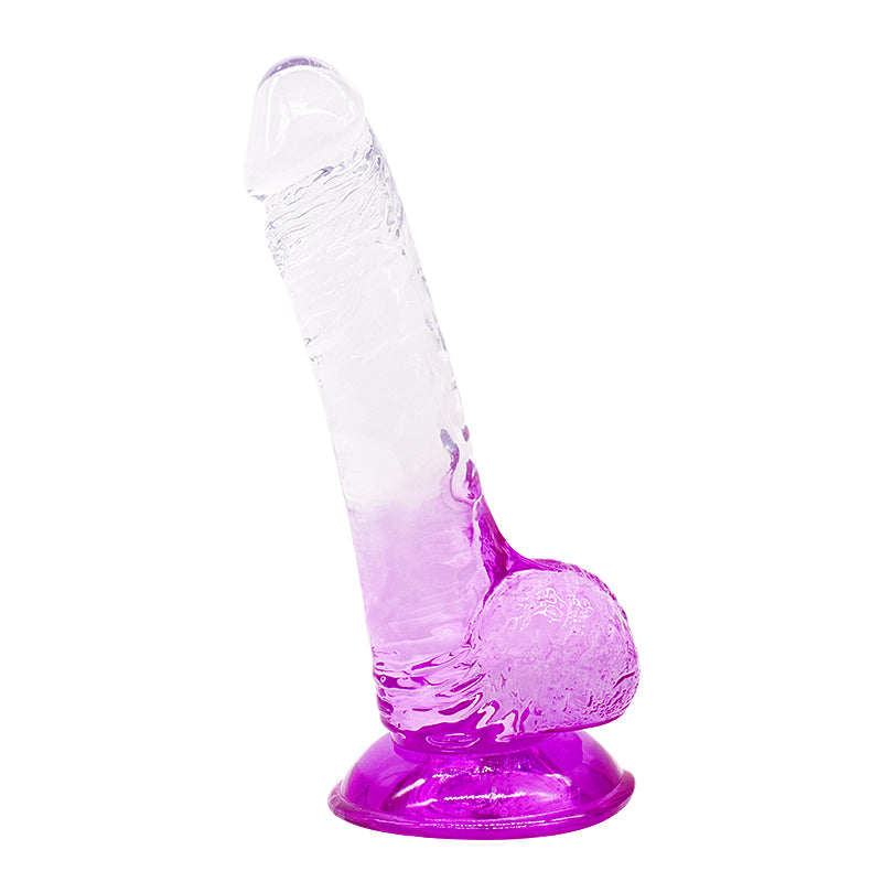 Dildo aus phthalatfreiem PVC, 20 cm Gesamtlänge, 3,5 cm Durchmesser – realistischer Dildo in Gelb, Rot, Lila & Blau, wasserdicht, körperfreundliches Material, hautfreundlich