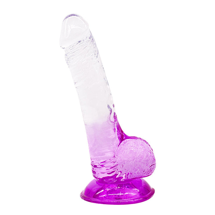 Dildo aus phthalatfreiem PVC, 20 cm Gesamtlänge, 3,5 cm Durchmesser – realistischer Dildo in Gelb, Rot, Lila & Blau, wasserdicht, körperfreundliches Material, hautfreundlich
