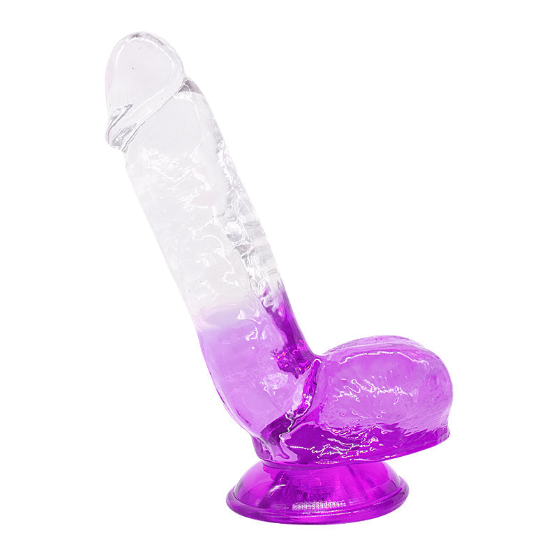 Dildo aus phthalatfreiem PVC, Größe M (22,5 cm Gesamtlänge, 5 cm Durchmesser) – realistischer Dildo in Gelb, Rot, Lila & Blau, wasserdicht, körperfreundliches Material, hautfreundlich