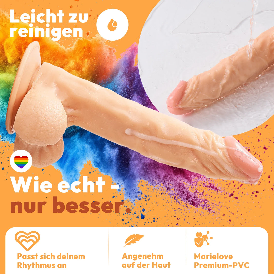 25cm Dildo no Vibrator Sex Toy Saugnapf Penis Anal PVC 3D Adern Hoden