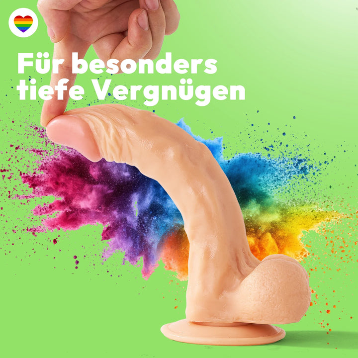 25cm Dildo no Vibrator Sex Toy Saugnapf Penis Anal PVC 3D Adern Hoden