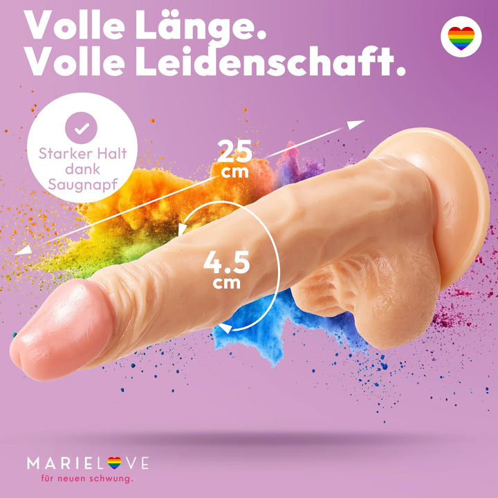 25cm Dildo no Vibrator Sex Toy Saugnapf Penis Anal PVC 3D Adern Hoden