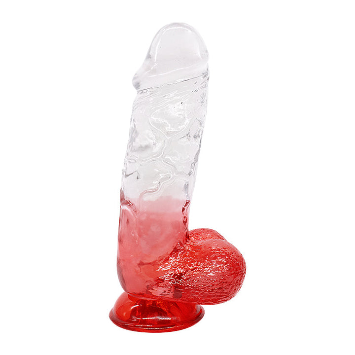 Dildo aus phthalatfreiem PVC, Größe XL (29,5 cm Gesamtlänge, 7 cm Durchmesser) – großer realistischer Dildo in Gelb, Rot, Lila & Blau, wasserdicht, körperfreundliches Material