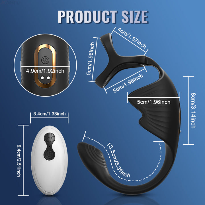 Vibrator mit Fernbedienung und Maßen
